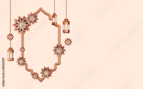 3D rendering for ramadhan kareem, eid al adha, isra miraj, eid mubarak