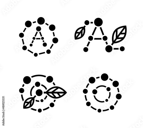 Antioxidant icon in black colot. Editable collection. Vector isolated illustration