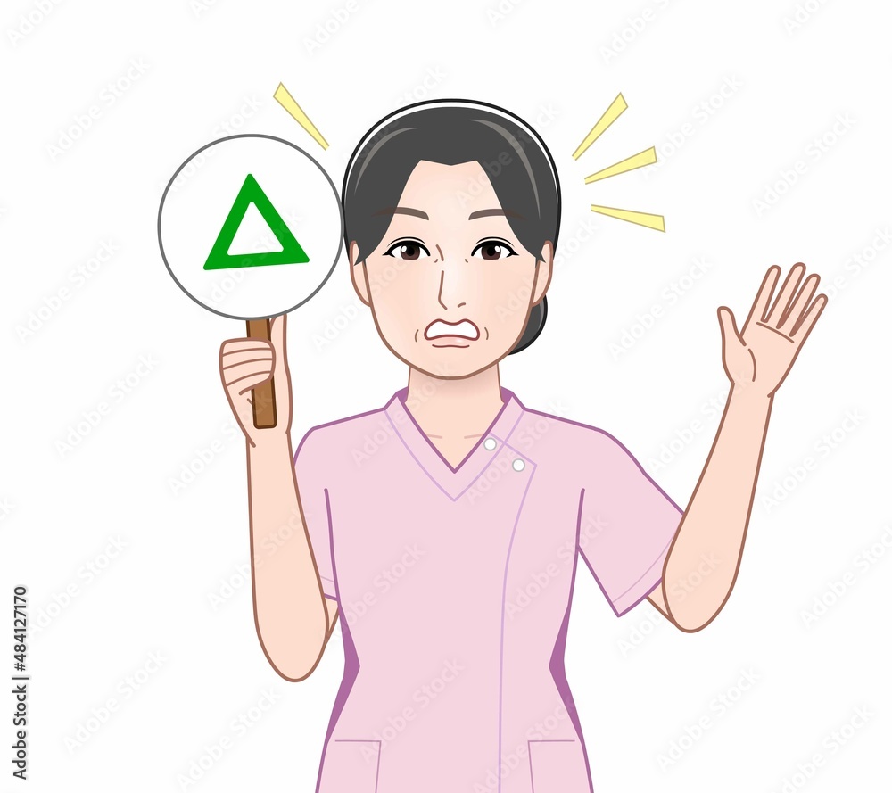 パネルを持って話す人 パネルを持って話す人