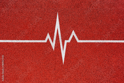 Conceptual cardiogram of the heartbeat photo