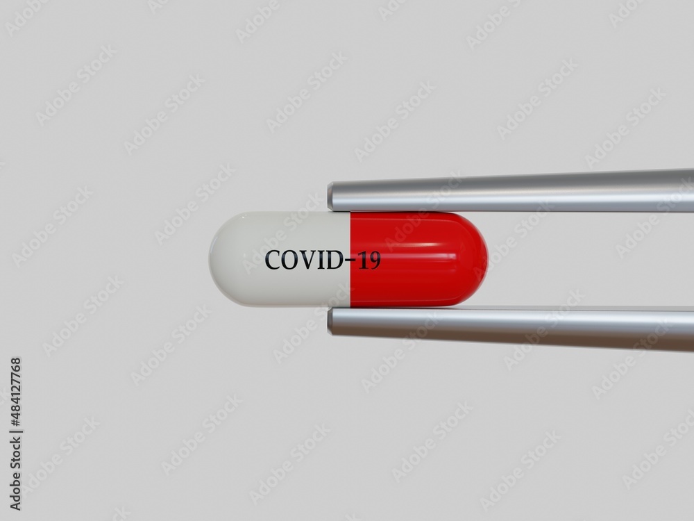 3d rendering Close up of capsule holding by tweezers pills isoloated on white 3d rendering Close up of capsule holding by tweezers pills isoloated on white