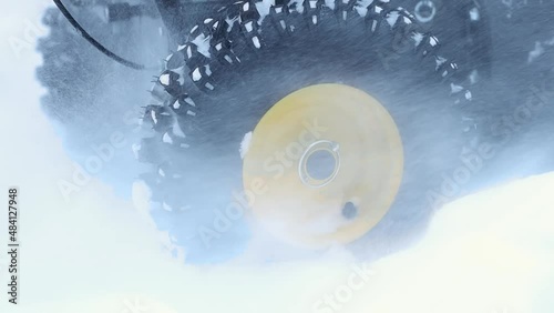 winter snow removal equipment in everyday life. Close up.