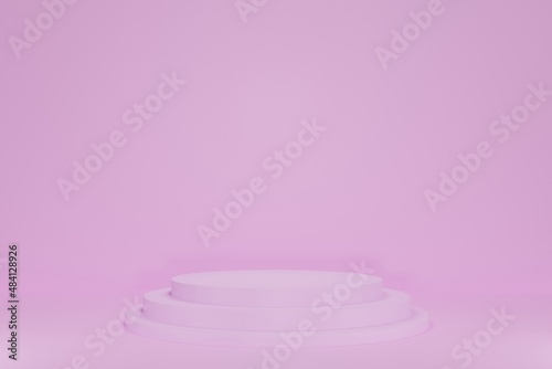 Background For Product Presentation and Pink Empty 3 Level Podiums © Nanda Maulana