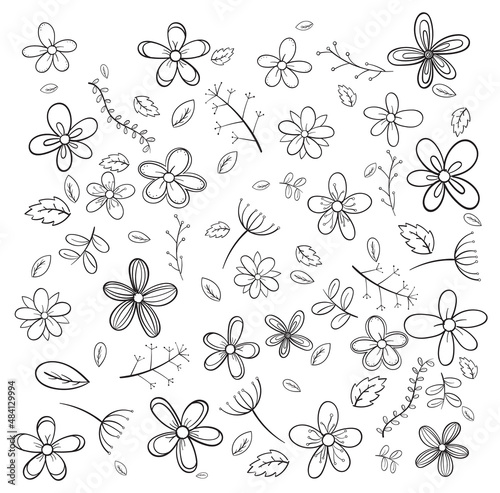 Hand drawn doodle icons set