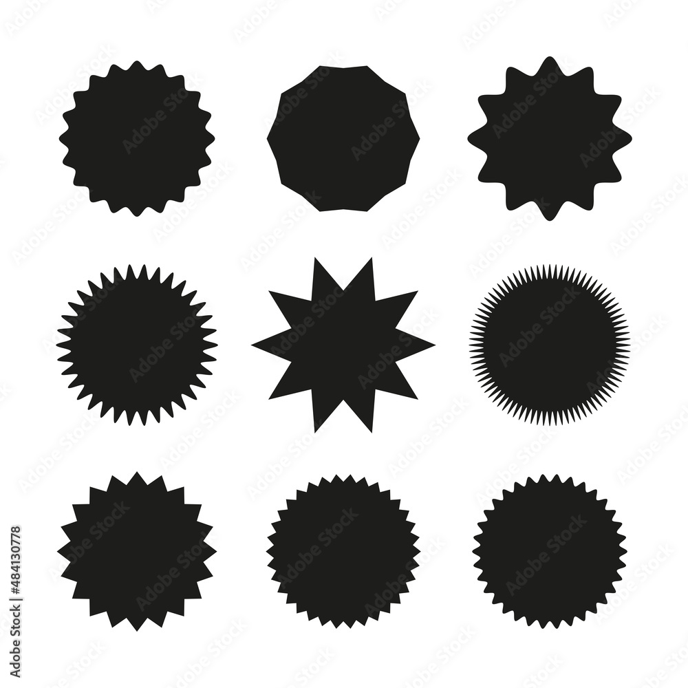 A set of stickers. Simple vector illustration on a white background A set of stickers. Simple vector illustration on a white background
