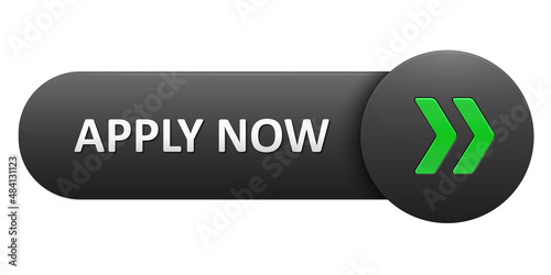 APPLY NOW lack and green vector web button
