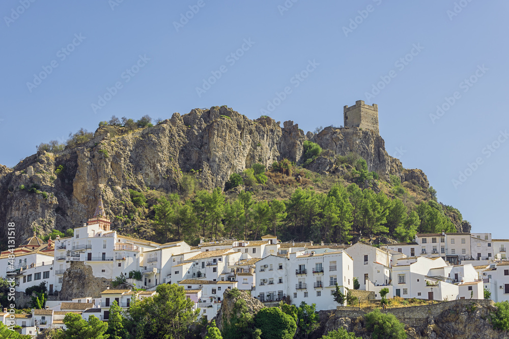 Zahara de la Sierra and its castle, seen from the outlook just outside the village
