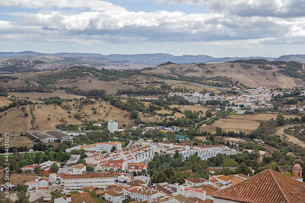View over Jimena de la Frontera seen from the castle above the village