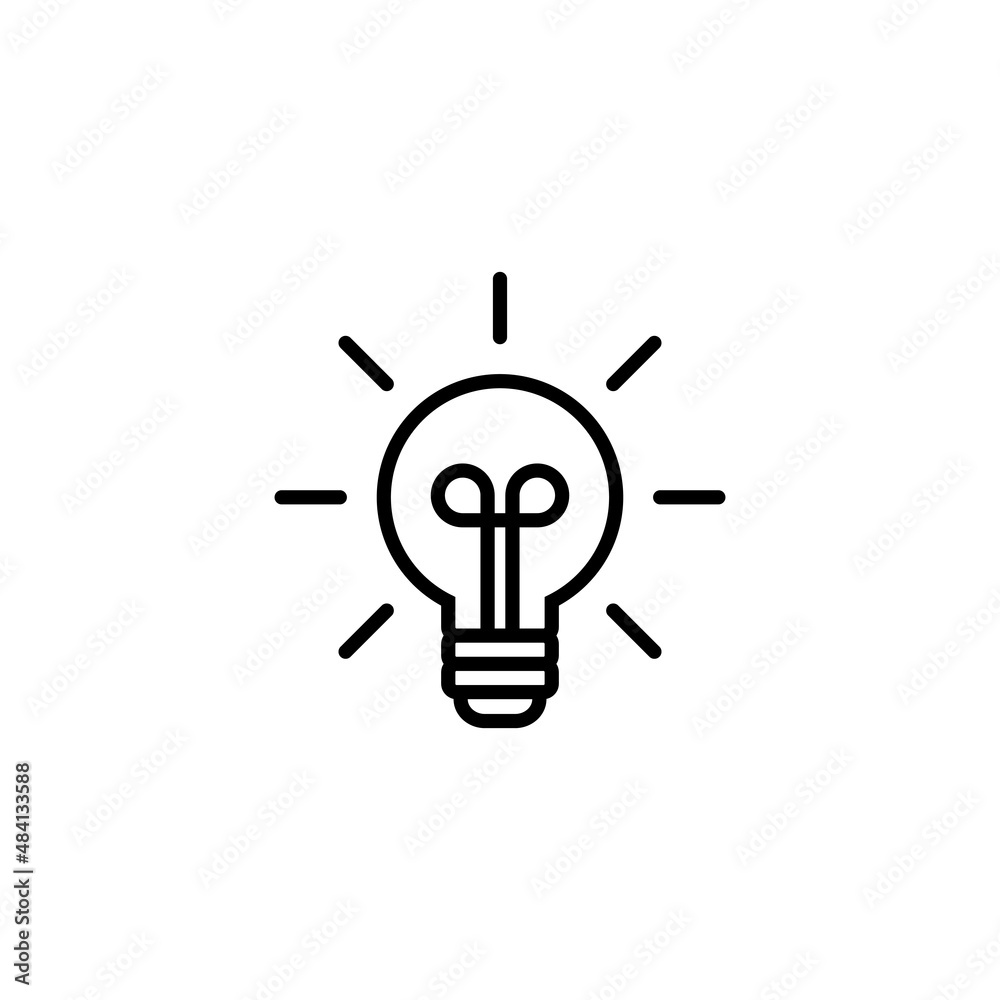 Lamp icon. Light bulb sign and symbol. idea symbol. Lamp icon. Light bulb sign and symbol. idea symbol.