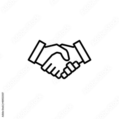 Handshake icon. business handshake sign and symbol. contact agreement