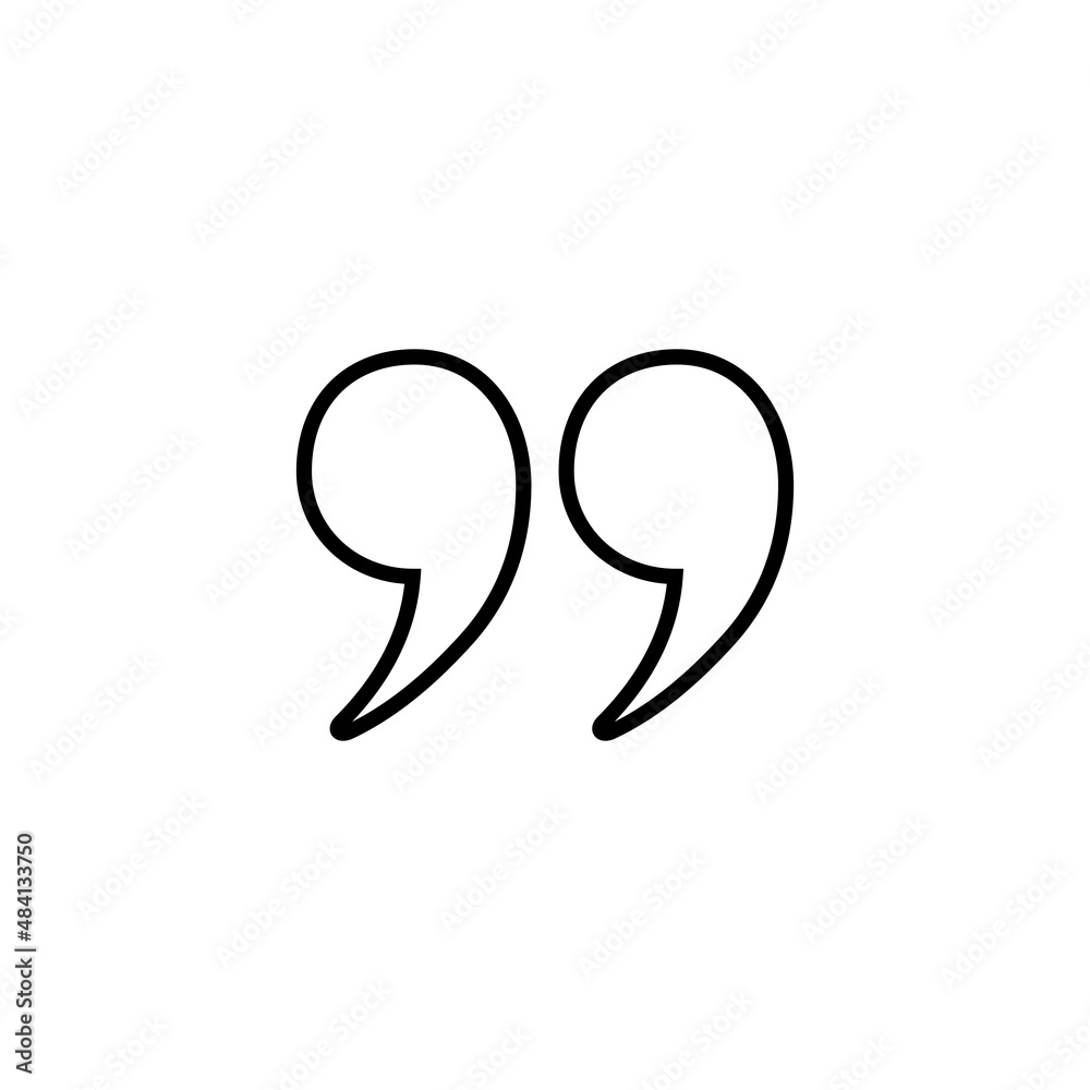 Quote icon. Quotation mark sign and symbol