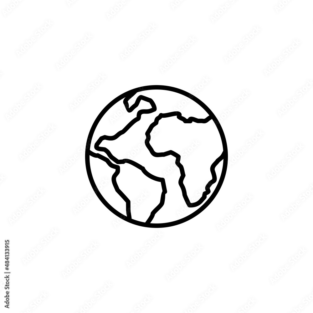 World map. Worldmap sign and symbol. Globe icon World map. Worldmap sign and symbol. Globe icon