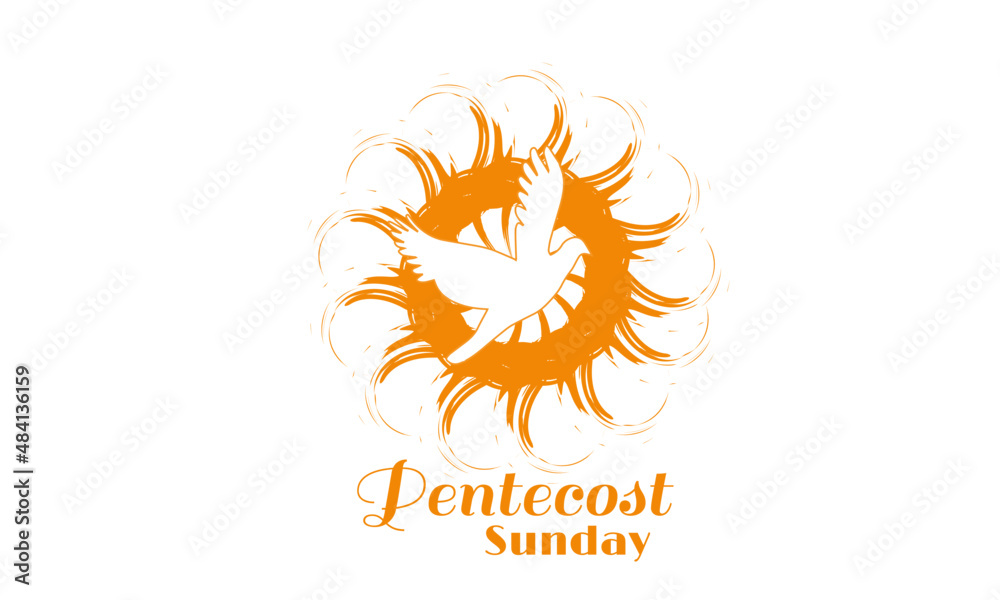 Obraz premium Pentecost poster design for print or use as card, flyer or T shirt