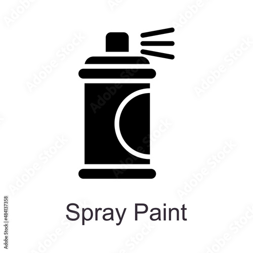 Spray Paint vector Solid Icon Design illustration. Home Improvements Symbol on White background EPS 10 File