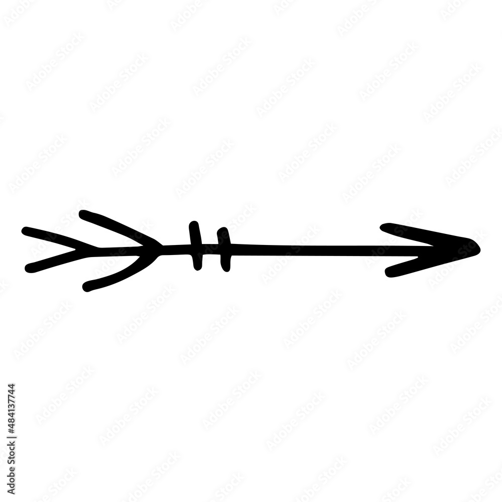 Vector illustration of arrow isolated on white background Vector illustration of arrow isolated on white background