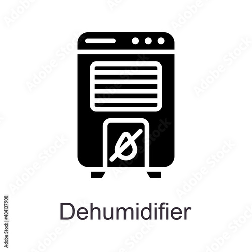 Dehumidifier vector Solid Icon Design illustration. Home Improvements Symbol on White background EPS 10 File