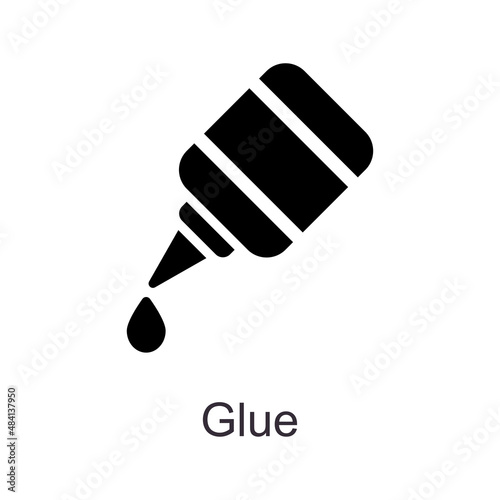 Glue vector Solid Icon Design illustration. Home Improvements Symbol on White background EPS 10 File