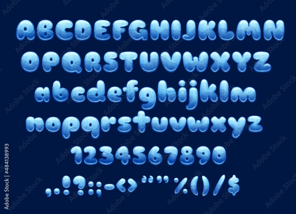 Cartoon Water Bubbles And Drops Font Vector Blue Bubble Letters Cartoon Water Bubbles And Drops Font Vector Blue Bubble Letters