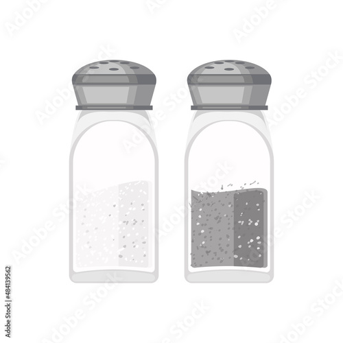 Vector illustration of salt and papper isolated on white background