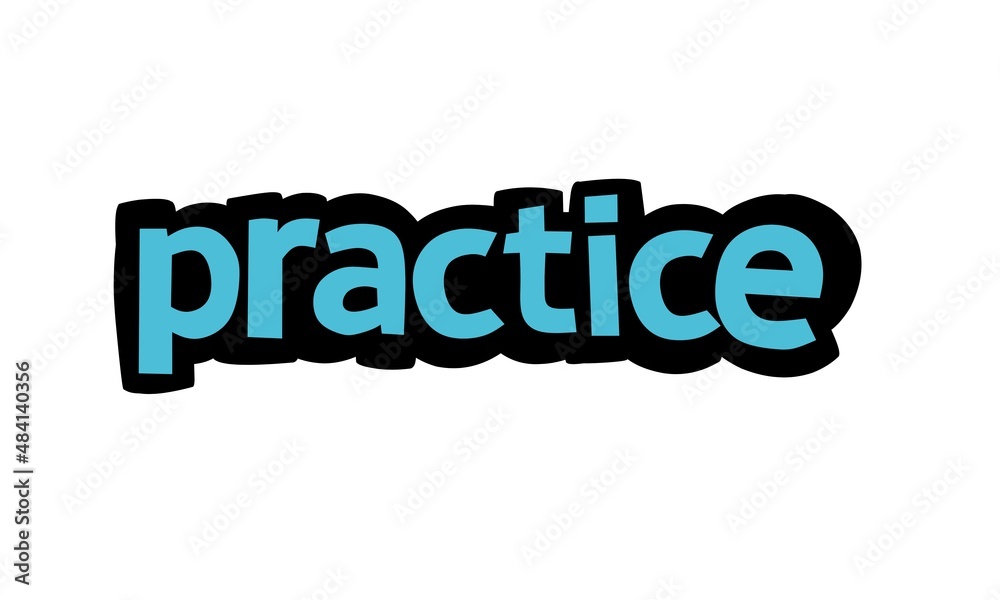 PRACTICE writing vector design on white background