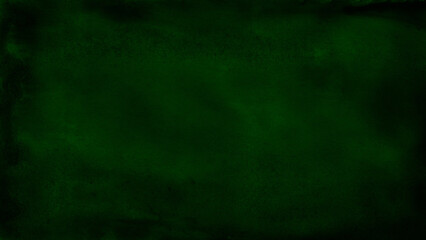 Black green grunge background. Dark dirty texture. Rough green background with copy space for design. Web banner.