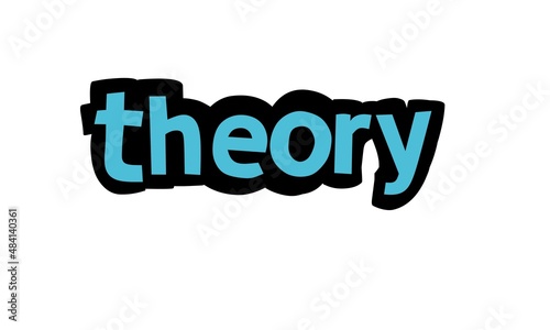 THEORY writing vector design on white background photo