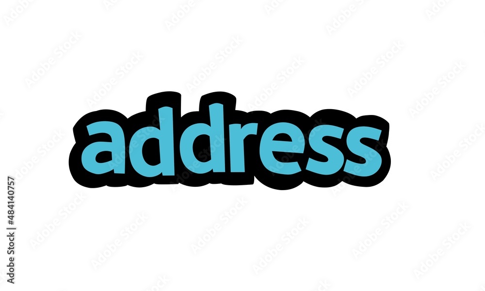 ADDRESS writing vector design on white background ADDRESS writing vector design on white background