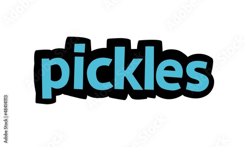 PICKLES writing vector design on white background
