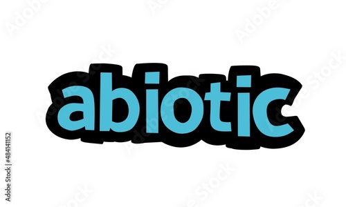 ABIOTIC writing vector design on white background