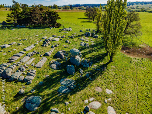 Aerial View of Balancing Rock, at Stonehenge, NSW, Australia 