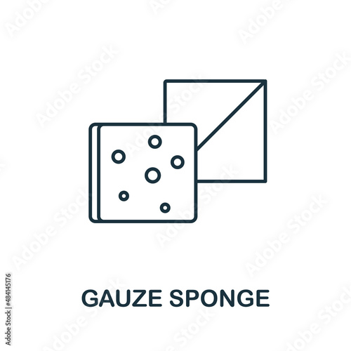 Gauze Sponge icon. Line element from medical equipment collection. Linear Gauze Sponge icon sign for web design, infographics and more.
