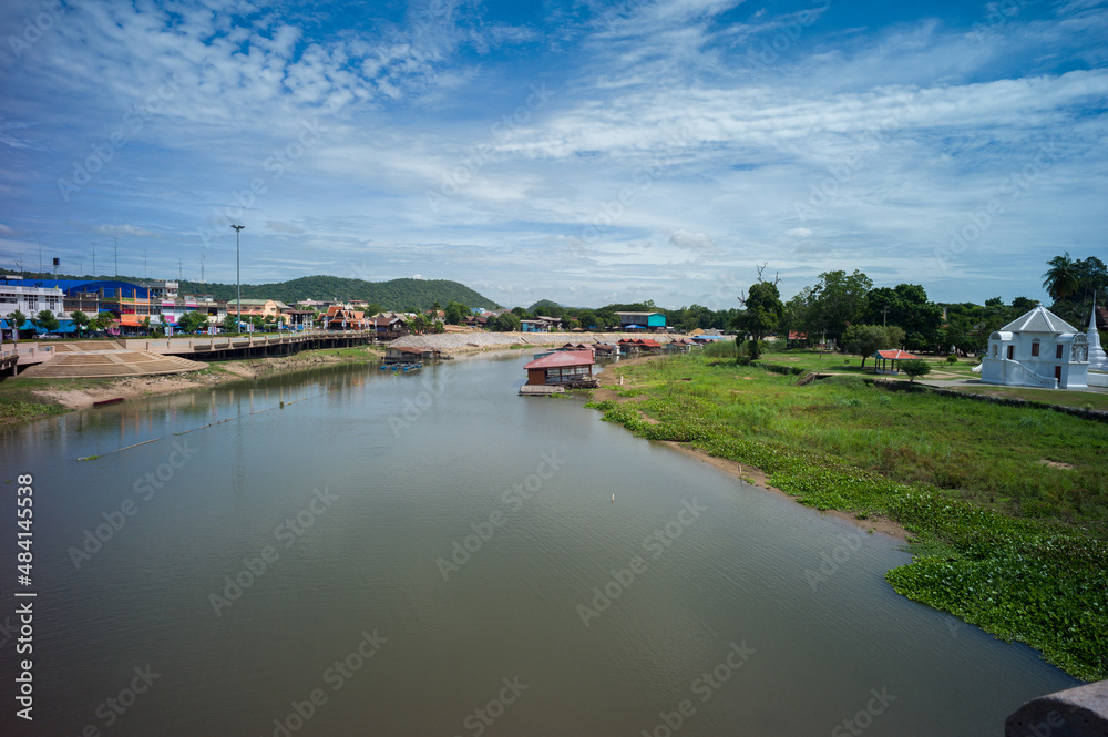 Riverside of Sakae Krang River, Uthai Thani Province, Thailand
