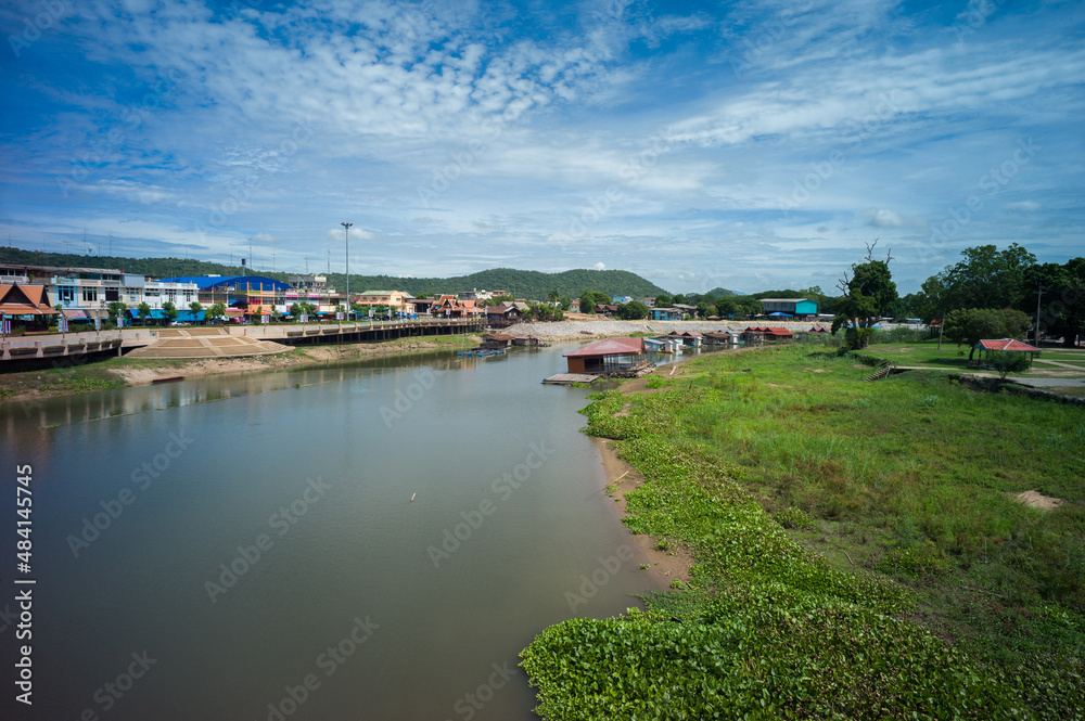 Riverside of Sakae Krang River, Uthai Thani Province, Thailand