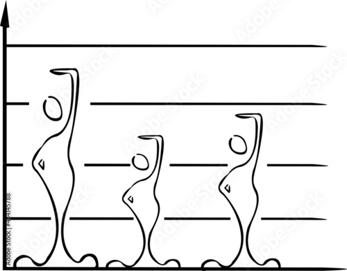 Instead of bars in the chart, there are people
