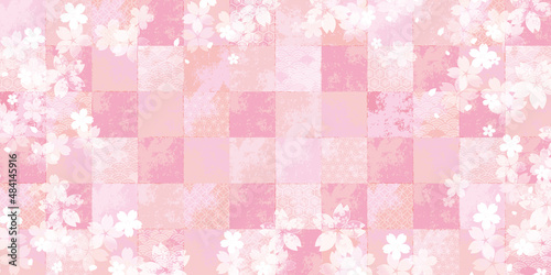 桜の背景イラスト　和柄

