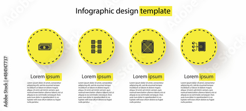 Set Cryptocurrency bitcoin, Mining farm, ASIC Miner and Proof of stake. Business infographic template. Vector