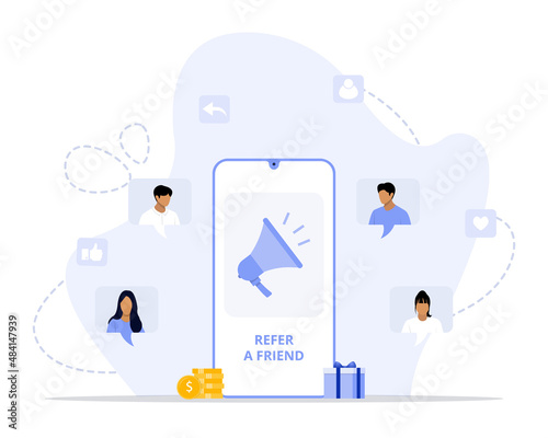 Refer a friend concept illustration