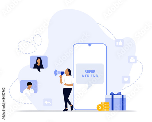 Refer a friend concept illustration