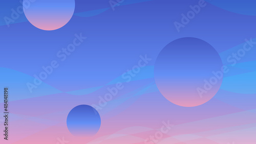 Abstract background with planets
