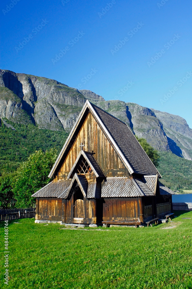 Medieval Stave church in Oye Norway