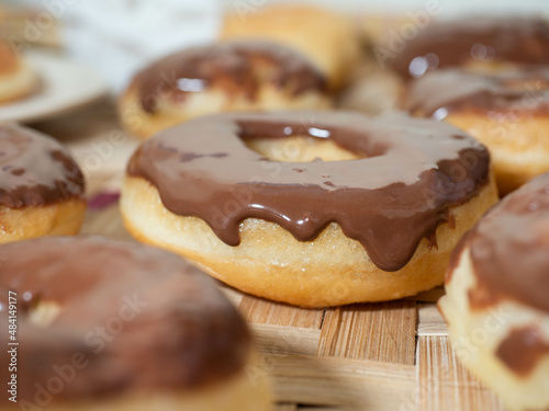 Picture of brown chocolate donuts