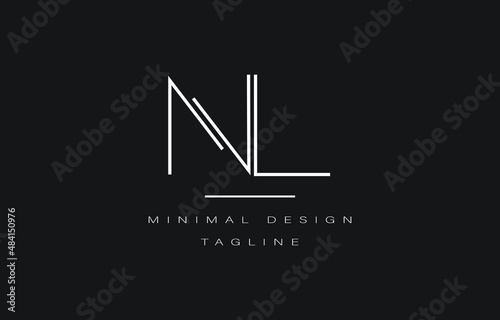 NL or LN Minimalist Vector Art Illustration Minimal Design