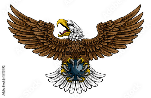 Bald Eagle Hawk Flying Bowling Ball Claw Mascot