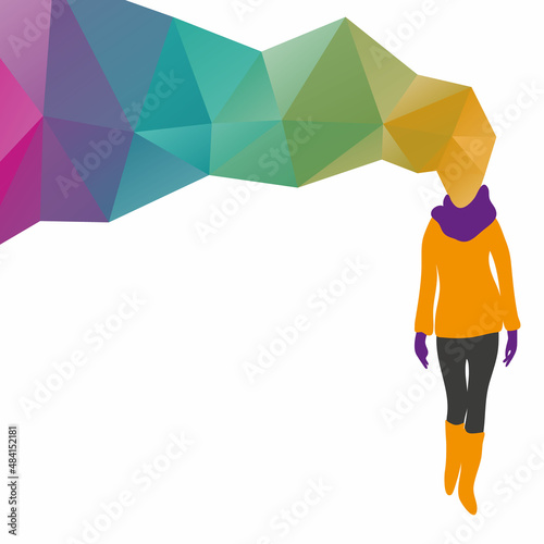 Fashion woman abstract, vector illustration