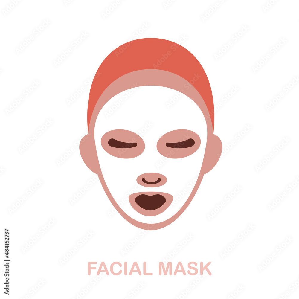 Facial Mask flat icon. Colored element sign from spa therapy collection. Flat Facial Mask icon sign for web design, infographics and more.