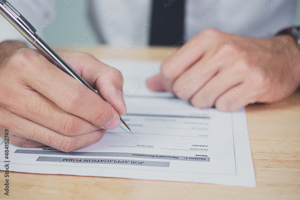 Business man working with documents in the office Business man working with documents in the office