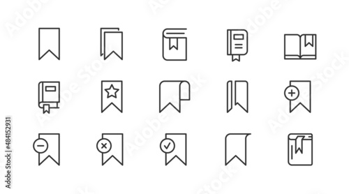 Premium pack of bookmark  line icons.