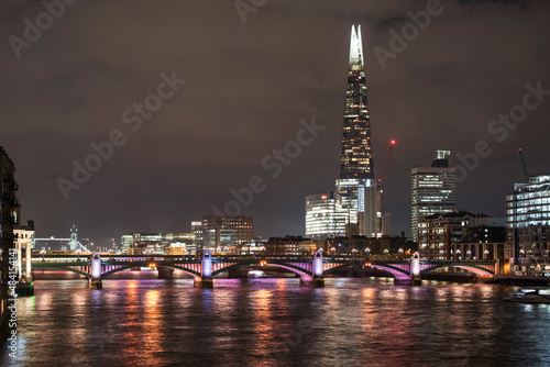 Night view of the London city photo
