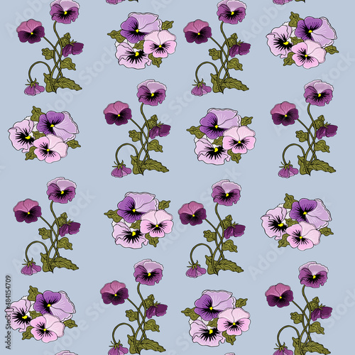 Pattern, Seamless composition, floral patterns, spring print. 