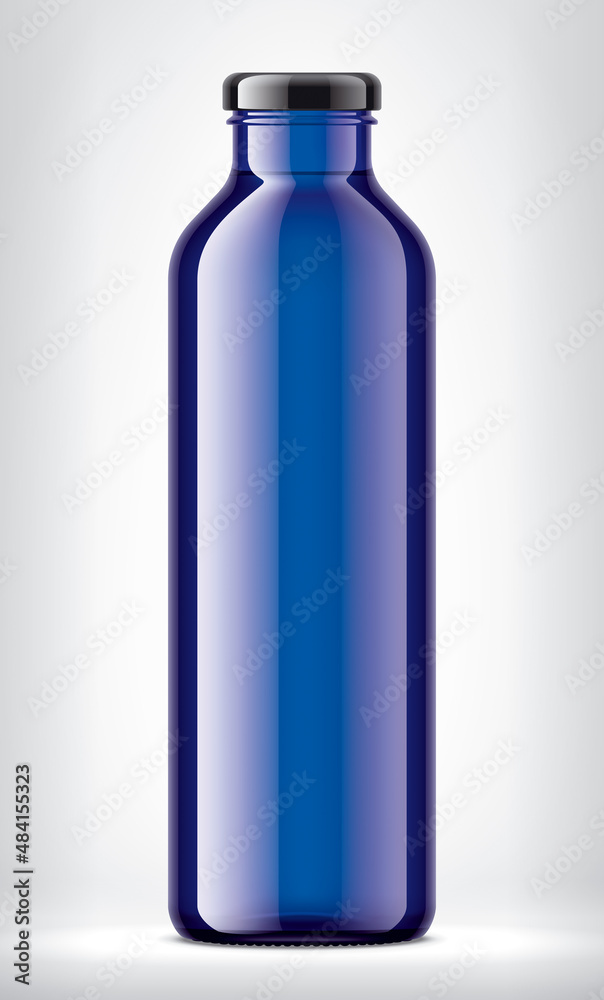 Color Glass Bottle on background. 